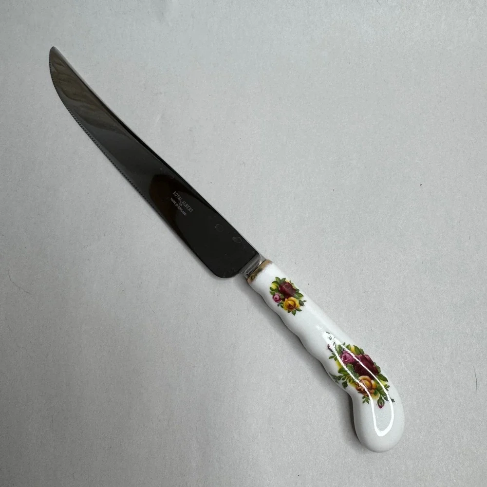Royal Albert Old Country Roses Knife Stainless Steel England Ceramic Handle